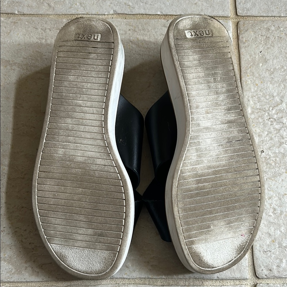 Next Black Cross-Strap Slide Sandals - Picture 5 of 5